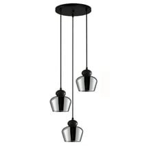 Champan Glass & Iron 3 Light Pendant